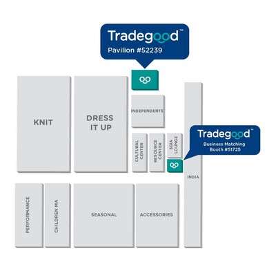 圖二：Tradegood展位示意圖  (展團(tuán)展位號(hào)為52239，配對展位號(hào)為51725)