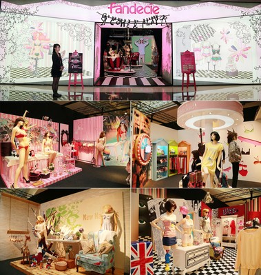 芬狄詩(shī)POP UP STORE藝術(shù)概念店，夢(mèng)幻甜美的Dreaming Girl，活力率性的模特在演繹Sisterhood、森女精靈的New Naturals田園夢(mèng)境、Lucie's World悅動(dòng)的魔幻世界展區(qū)